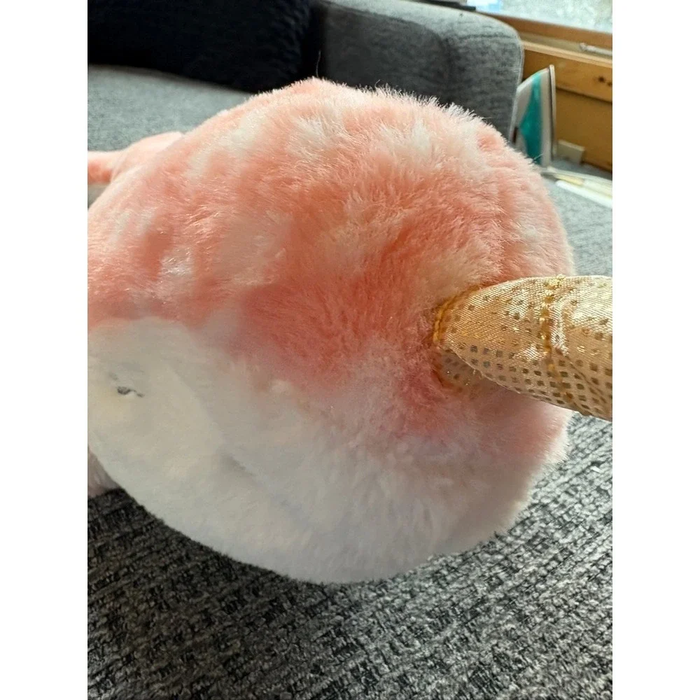 Mary Meyer Narwhal Coral White Sparkle‎ Horn Toy Kids Childrens Stuffed Animal